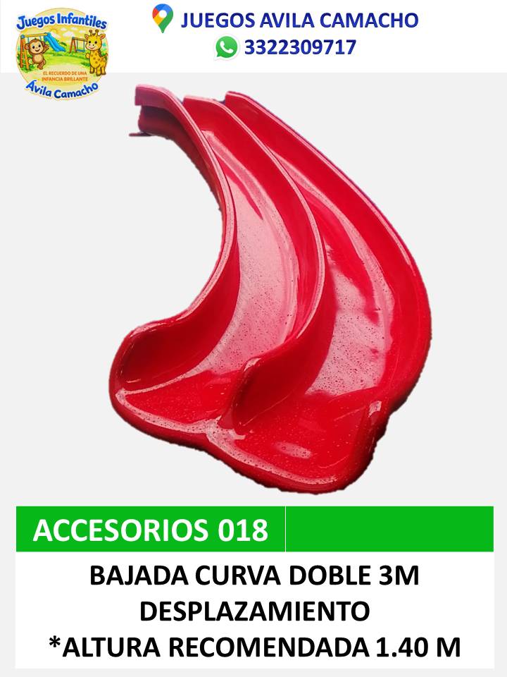 resbaladilla  curva doble